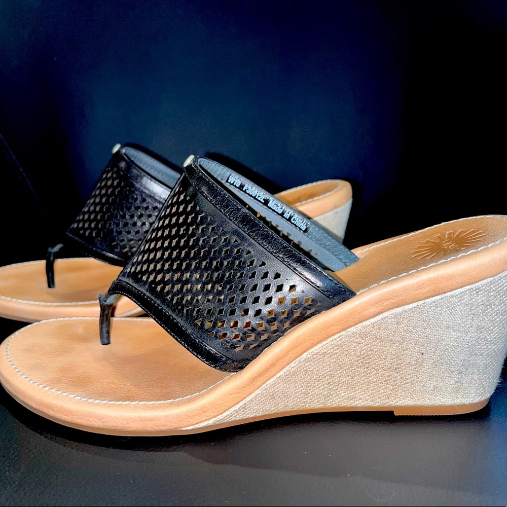 Ugg leather wedge heel